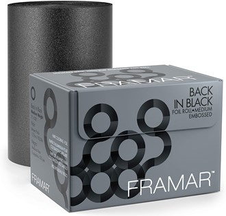 Framar Foil Embossed Roll Medium Back in Black - 320ft